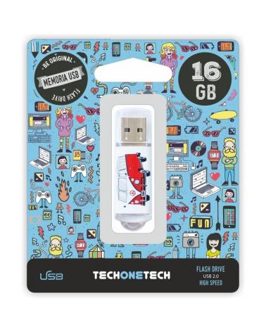 PENDRIVE TECH ONE TECH CAMPER VAN-VAN 16GB USB 2.0 - Imagen 1