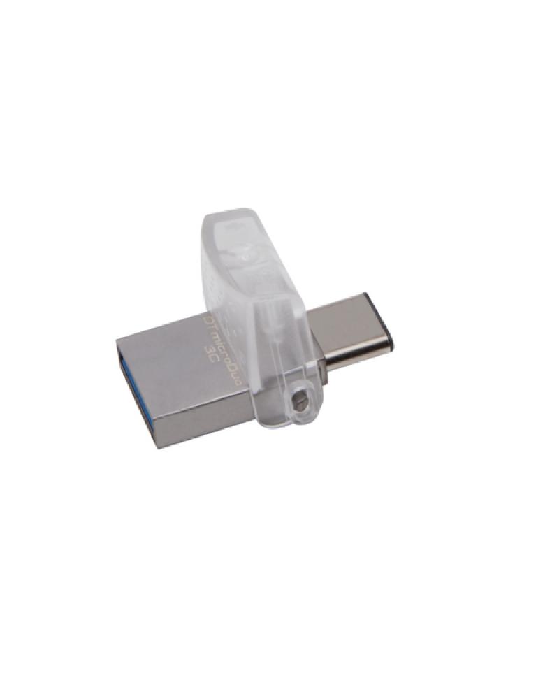 PENDRIVE KINGSTON DATATRAVELER MICRODUO 3C - 32GB - CONECTORES USB-A Y USB TIPO-C - 100MB/S LECTURA - 15MB/S ESCRITURA - USB 3.0