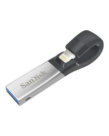 PENDRIVE SANDISK IXPAND SDIX30N-064G-GN6NN - 64GB - CONECTORES LIGHTNING/USB 3.0 - TRANSFIERE FOTOS Y VÍDEOS DE IPHONE/IPAD - AP