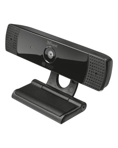 WEBCAM CON MICRÓFONO TRUST GAMING GXT 1160 VERO STREAMING - FHD - 8MP - BALANCE DE BLANCOS - ENFOQUE FIJO - PEDESTAL CON PINZA -