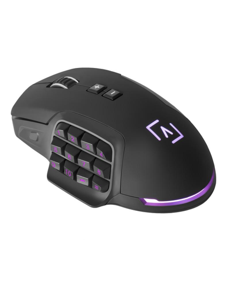 RATÓN GAMING AIM AIMM - 10000 DPI - BOTONERA LATERAL PERSONALIZABLE - PESOS EXTRAIBLES - ILUMINACIÓN RGB - SOFTWARE DE CONTROL -