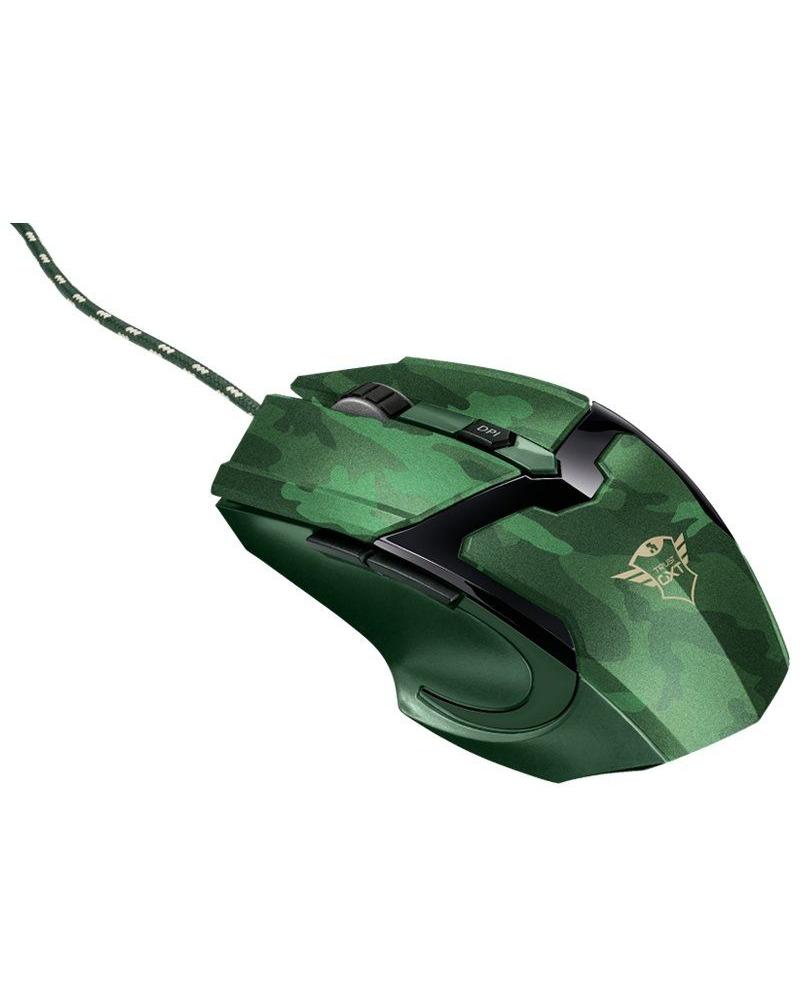 RATÓN GAMING TRUST GAMING GXT 101D GAV JUNGLE CAMO - 600-4800PPP - 6 BOTONES - CABLE TRENZADO 1.8M - Imagen 1