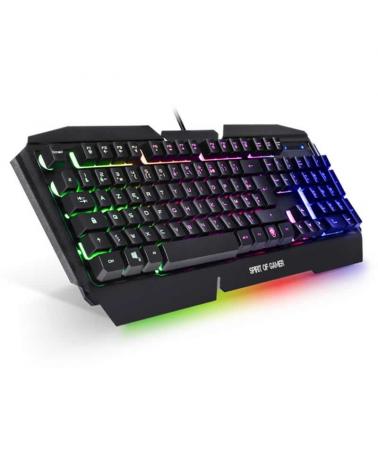 TECLADO GAMING SPIRIT OF GAMER PRO-K5 SP - RETROILUMINACIÓN RGB - 104 TECLAS - 12 ACCESOS DIRECTOS - 19 TECLAS ANTIGHOSTING - CA