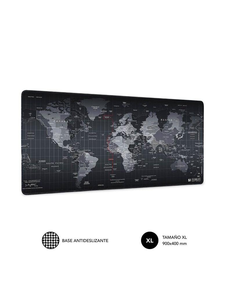 ALFOMBRILLA SUBBLIM 01PUW01 WORLD XL NEGRA - CAUCHO ANTIDESLIZANTE - DIMENSIONES 90*40*0.3CM - SUPERFICIE RESISTENTE AL AGUA - I