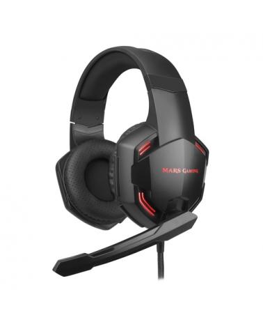 AURICULARES MARS GAMING MHXPRO71 - 7.1 - DRIVERS SUPERBASS 50MM - MICRÓFONO PLEGABLE - ILUMINACIÓN LED ROJA - CABLE 200CM - USB 