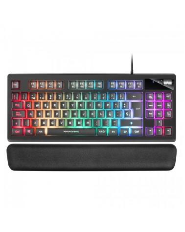 TECLADO MARS GAMING MKAXES BLACK - TECNOLOGÍA H-MECH - ILUMINACIÓN RGB CONTROL - REPOSAMUÑECAS GEL - CONTROL VOLUMEN - CABLE USB
