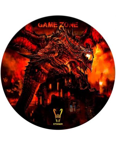 ALFOMBRA GAMING WOXTER STINGER FLOORPAD ROJA - DIÁMETRO 120CM - MICROFIBRA CON BASE CAUCHO - LAVABLE - Imagen 1