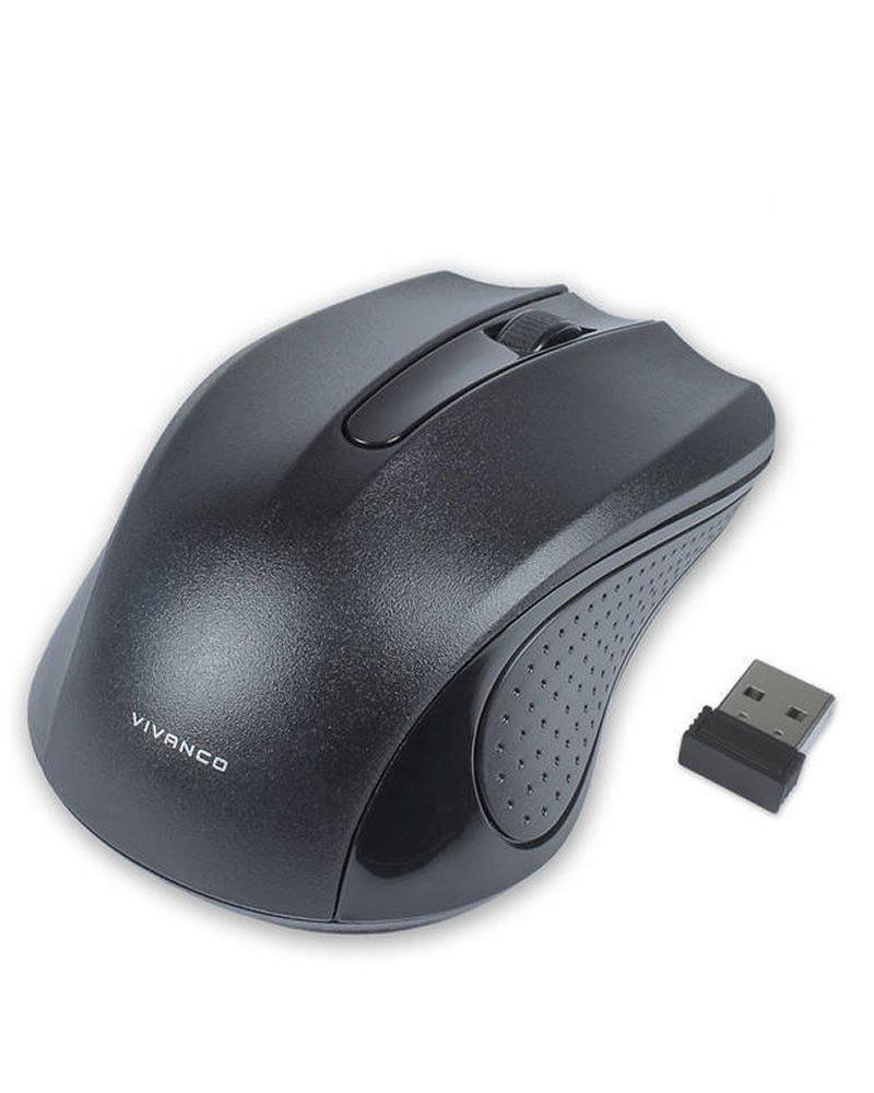 RATÓN INALÁMBRICO VIVANCO 36639 NEGRO - 1000DPI - USO AMBIDIESTRO - RECEPTOR MINI USB - Imagen 1