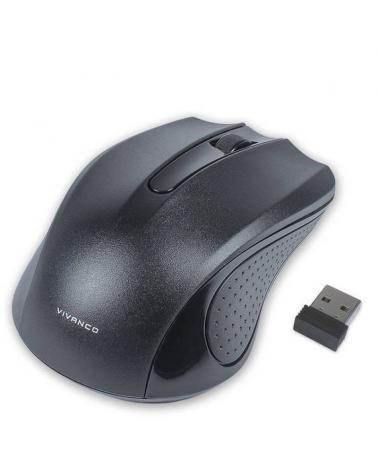 RATÓN INALÁMBRICO VIVANCO 36639 NEGRO - 1000DPI - USO AMBIDIESTRO - RECEPTOR MINI USB - Imagen 1