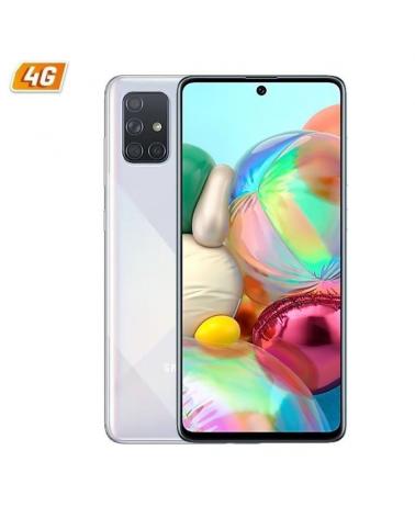 SMARTPHONE MÓVIL SAMSUNG GALAXY A71 SILVER - 6.7'/17CM - CAM (64+12+5+5)/32MP - OC - 128GB - 6GB RAM - ANDROID - 4G - DUAL SIM -