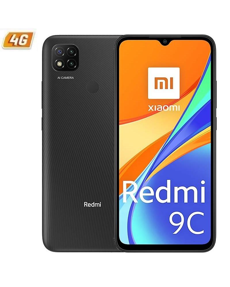 SMARTPHONE MÓVIL XIAOMI REDMI 9C MIDNIGHT GREY - 6.53'/16.59CM - MTK HELIO G35 - 3GB RAM - 64GB - CAM (13+2+2)/5MP - 4G - DUAL S