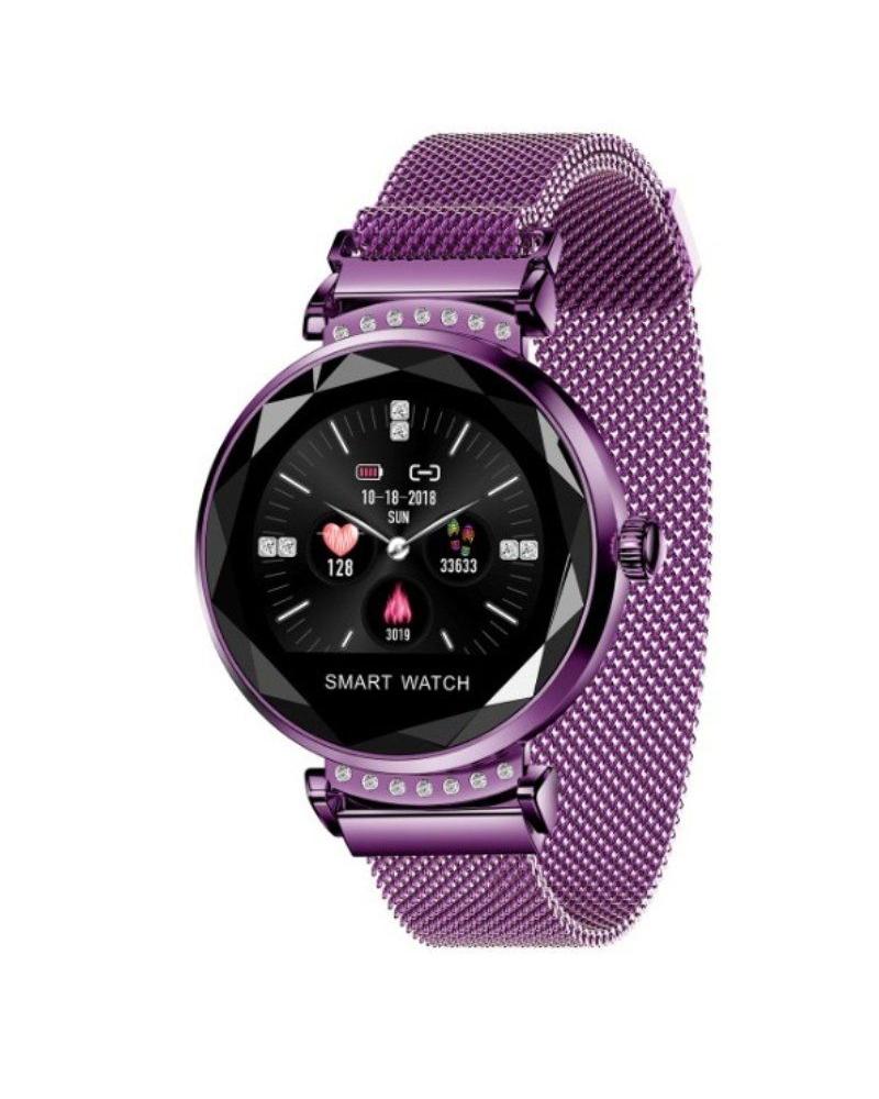 RELOJ INTELIGENTE INNJOO LADY CRYSTAL PURPLE - REGISTRO DISTANCIA - RITMO CARDIACO - MONITORIZACIÓN SUEÑO - WATERPROOF - Imagen 