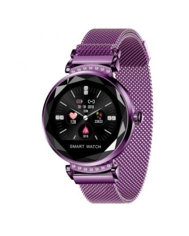 RELOJ INTELIGENTE INNJOO LADY CRYSTAL PURPLE - REGISTRO DISTANCIA - RITMO CARDIACO - MONITORIZACIÓN SUEÑO - WATERPROOF - Imagen 