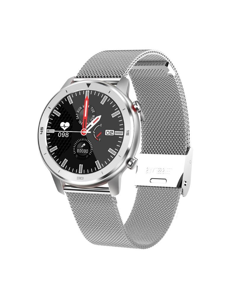 RELOJ INTELIGENTE INNJOO VOOM CLASSIC SILVER - PANTALLA 3.38CM - CUANTIFICADOR SALUD - NOTIFICACIONES - BAT.230MAH - COMPAT.ANDR