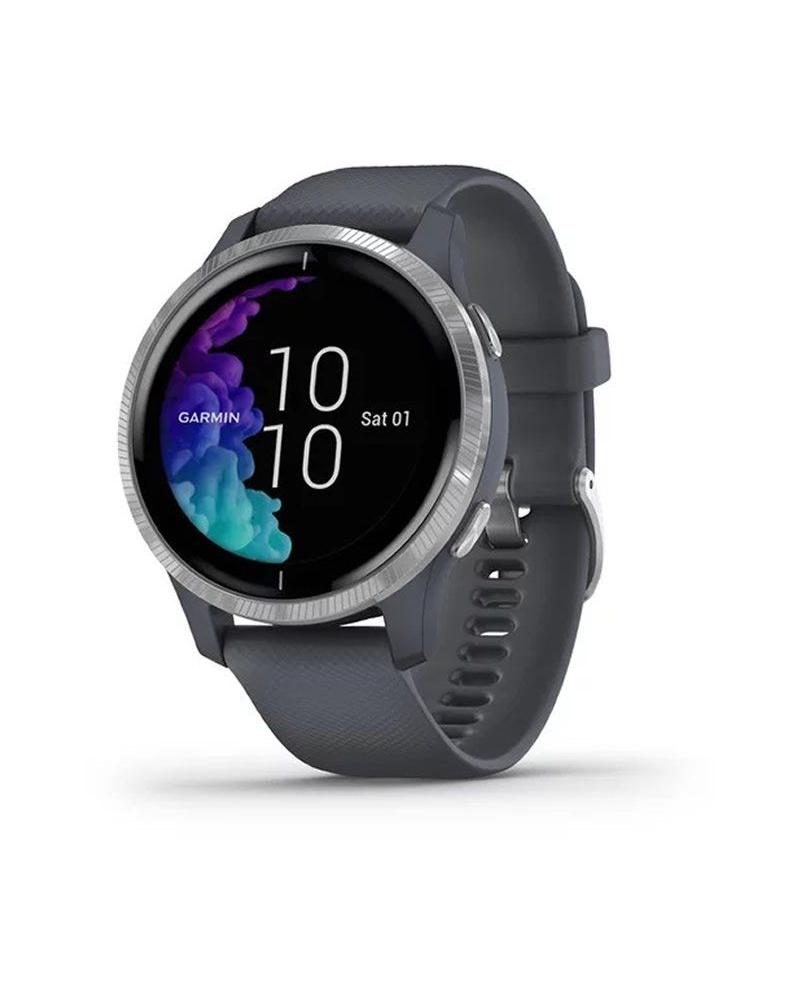 RELOJ DEPORTIVO CON GPS GARMIN VENU AZUL GRANITO/PLATA - BT - GARMIN PAY - NOTIFICACIONES - SALUD - MULTISPORT - ANDROID/IOS - I