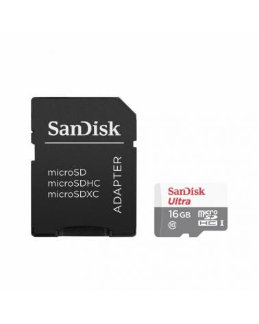 TARJETA MICROSD HC I + ADAPTADOR SANDISK ULTRA - 16GB - CLASE 10 - 48MB/S - Imagen 1