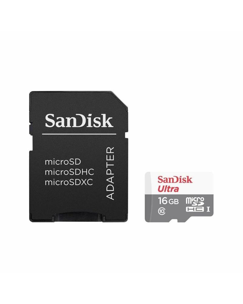 TARJETA MICROSD HC I + ADAPTADOR SANDISK ULTRA - 16GB - CLASE 10 - 48MB/S - Imagen 1