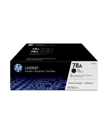 TONER NEGRO HP CE278AD Nº78A LÁSER 2100 PÁGINAS 2 UNIDADES PARA LA HP LÁSER P1566 / P1606 - Imagen 1