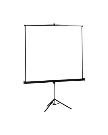 PANTALLA DE PROYECCION TRÍPODE APPROX 180X180 ALTA CALIDAD TELA BLANCO MATE BORDES NEGROS 3CM - Imagen 1