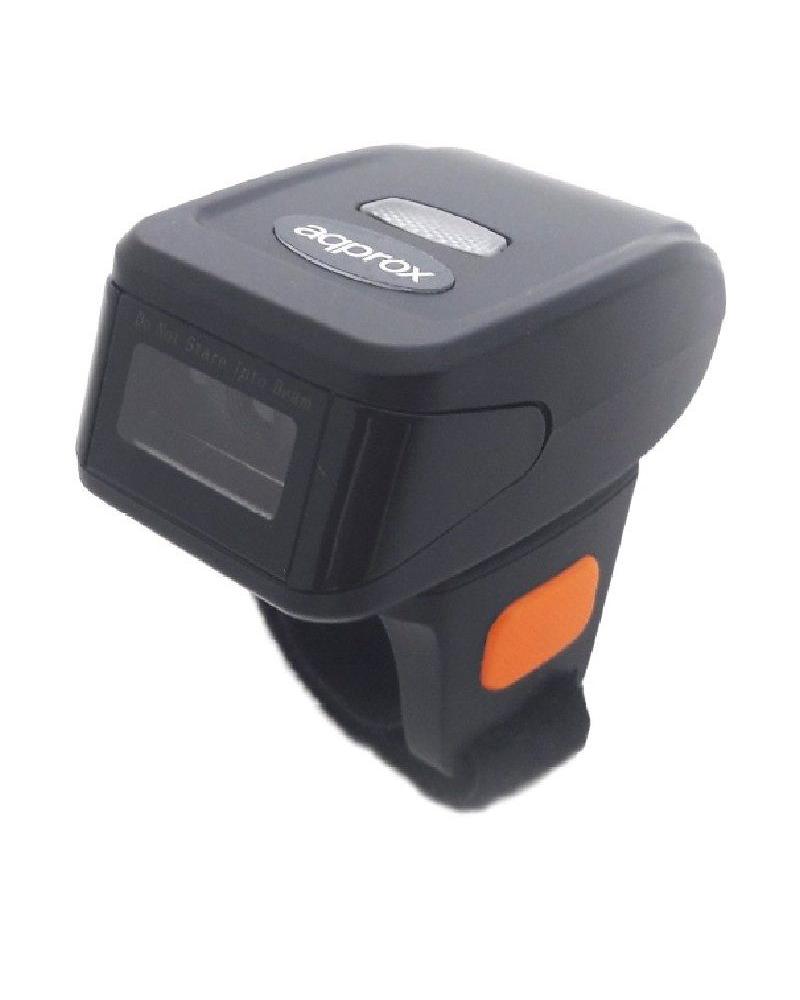 LECTOR DE CÓDIGOS DE BARRAS PARA DEDO APPROX APPLS14R2D - 1D/2D - BLUETOOTH/RF 2.4GHZ - DISPARO MANUAL - BAT. 360MAH - NEGRO/NAR