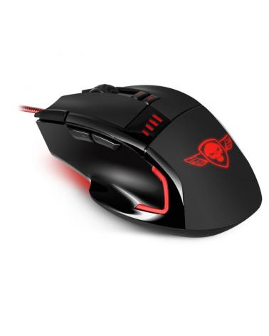 RATÓN SPIRIT OF GAMER PRO-M5 - 800/1600/3200 DPI - 8 BOTONES - LUZ DE FONDO - USB - CABLE 1.5M - NEGRO Y ROJO - Imagen 1