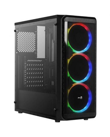 CAJA SEMITORRE AEROCOOL SI5200RGB - USB 3.0/2*USB 2.0 - 3*VENTILADORES RGB INCLUIDOS - SOPORTA REFRIGERACIÓN LÍQUIDA - ATX/MICRO