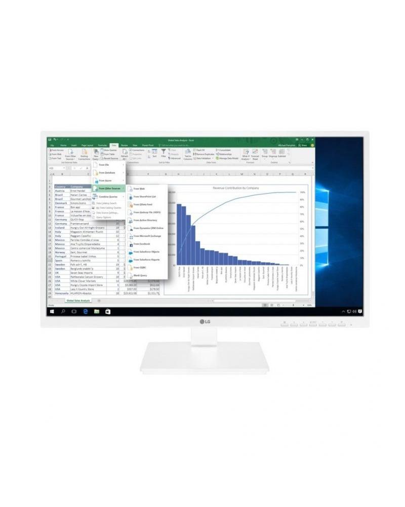 MONITOR MULTIMEDIA LG 27BK550Y-W - 27'/68.5CM - 1920*1080 FULL HD - 250CD/M2 - 5MS - 2*1.2W - VGA- DVI - HDMI - DISPLAYPORT - PI