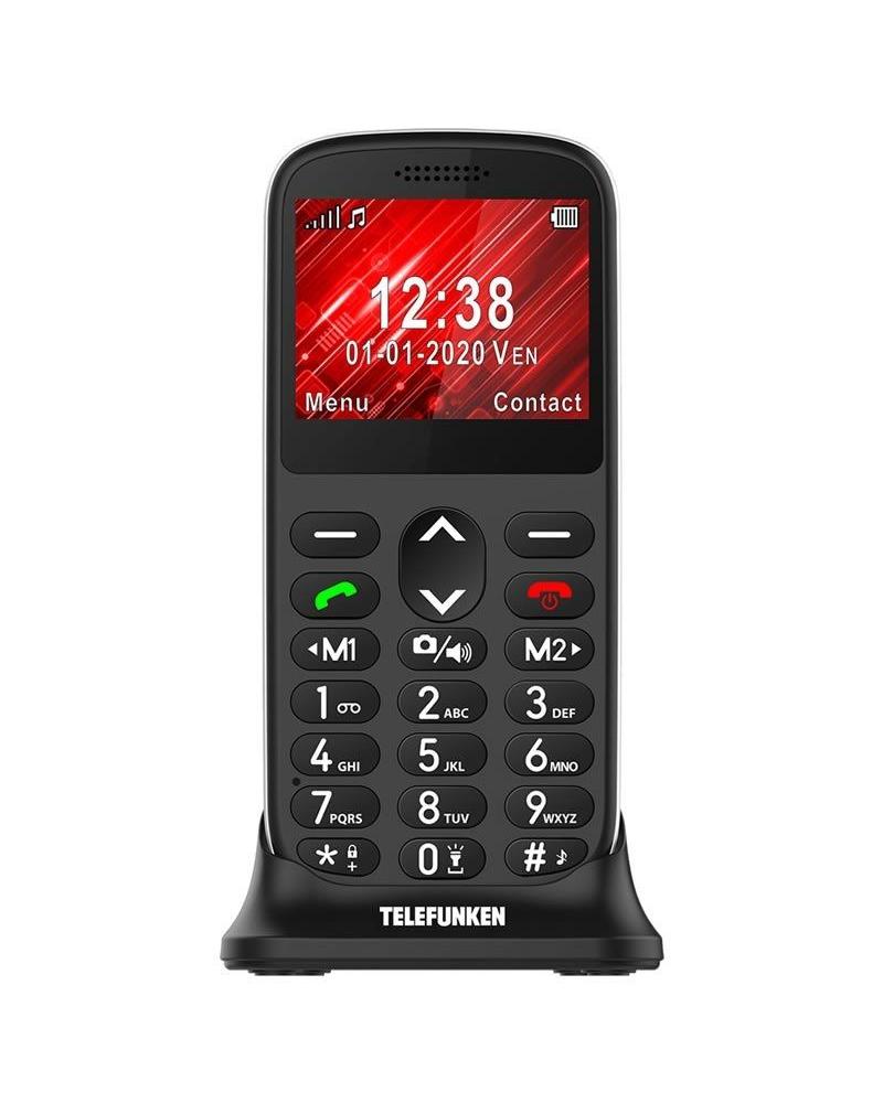 TELEFONO MOVIL LIBRE TELEFUNKEN S420 NEGRO - PANTALLA 2.31' - CÁMARA - RADIO FM - LINTERNA - TECLA SOS - BAT 800MAH - BASE DE CA