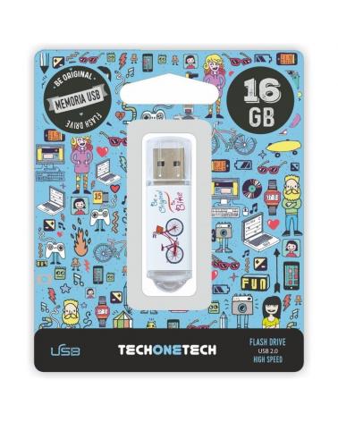 PENDRIVE TECH ONE TECH BE BIKE 16GB USB 2.0 - Imagen 1