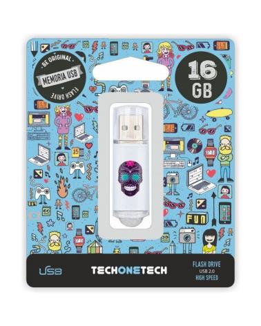 PENDRIVE TECH ONE TECH CALAVERA MAYA 16GB USB 2.0 - Imagen 1