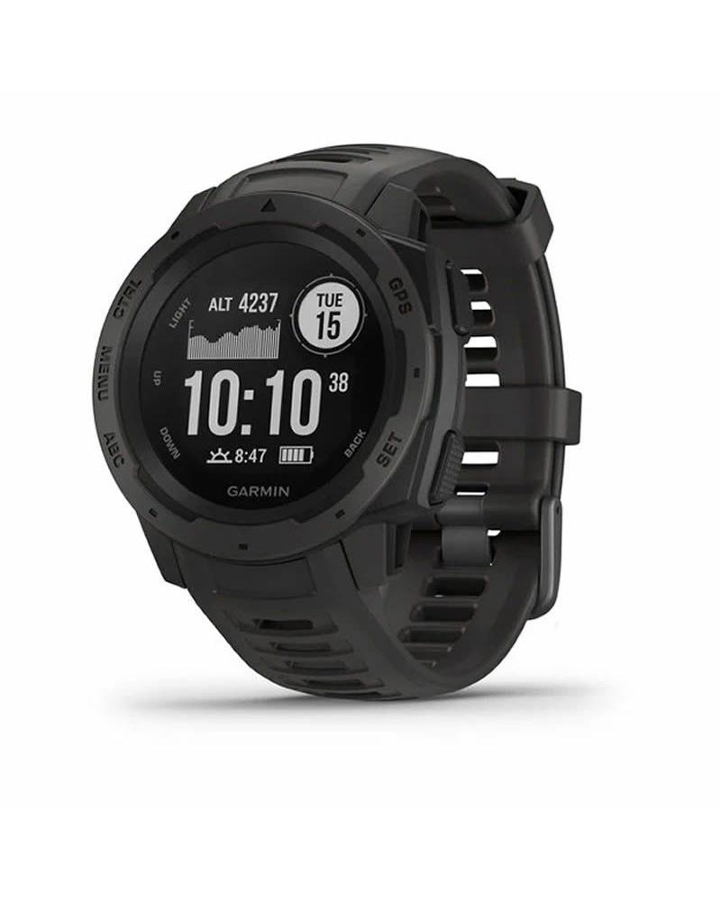 RELOJ DEPORTIVO CON GPS GARMIN INSTINCT GRAFITO - PANTALLA 23*23MM - MULTISPORT - SALUD - NOTIFICACIONES - 10ATM - Imagen 1