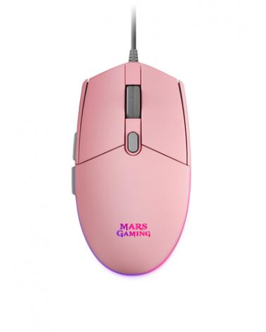 Ratón Gaming Mars Gaming MMGP/ Hasta 3200DPI/ Rosa - Imagen 1