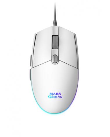 Ratón Gaming Mars Gaming MMGW/ Hasta 3200DPI/ Blanco - Imagen 1