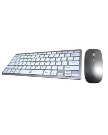 TECLADO Y RATON USB PRIMUX C100 SLIM PLATA - Imagen 1