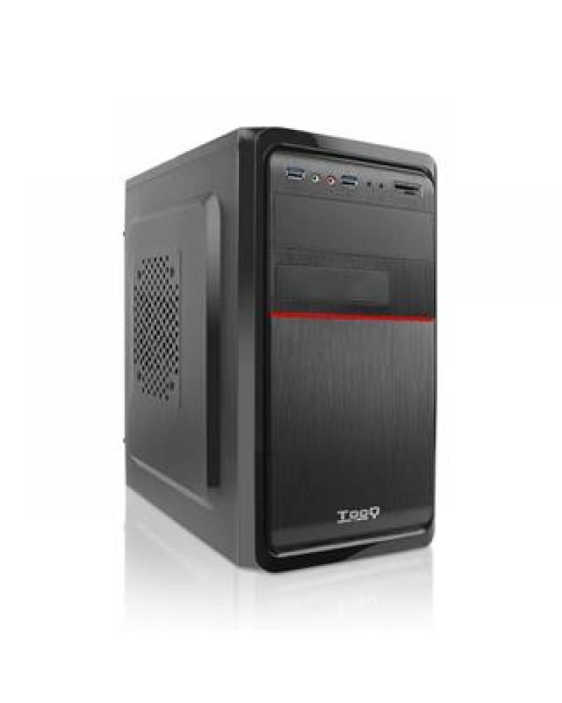 CAJA SEMITORRE TOOQ MICRO ATX TQC-4745DU3C-B NEGRA F.A.500W 2XUSB3 LECTOR TARJETAS - Imagen 1