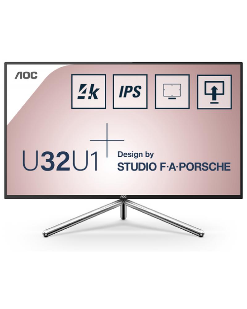 Monitor Profesional AOC U32U1 31.5'/ 4K/ Multimedia/ Negro - Imagen 1