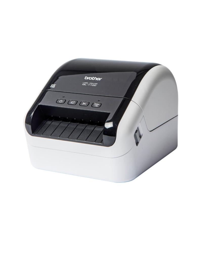 IMPRESORA DE ETIQUETAS TÉRMICA BROTHER QL-1100 - 69 ETIQUETAS/MINUTO - ANCHO MÁXIMO ETIQUETA 103MM - USB2.0 - SOFTWARE DISEÑO P-
