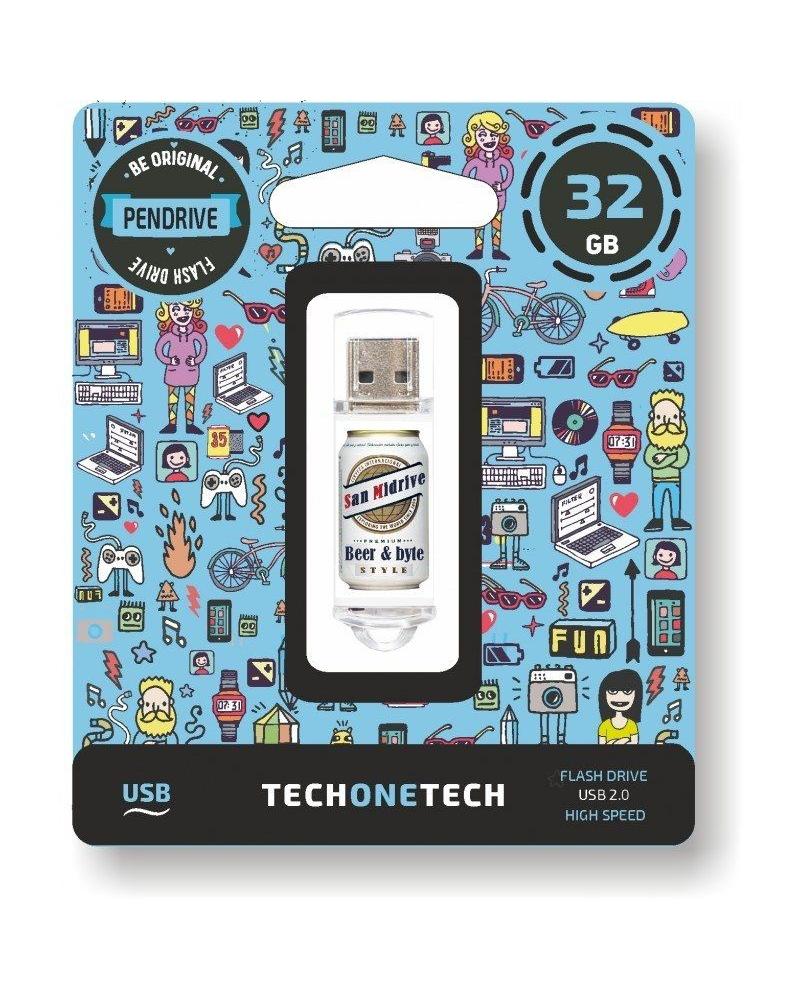 Pendrive 32GB Tech One Tech Beers & Bytes San Midrive Cerveza USB 2.0 - Imagen 1