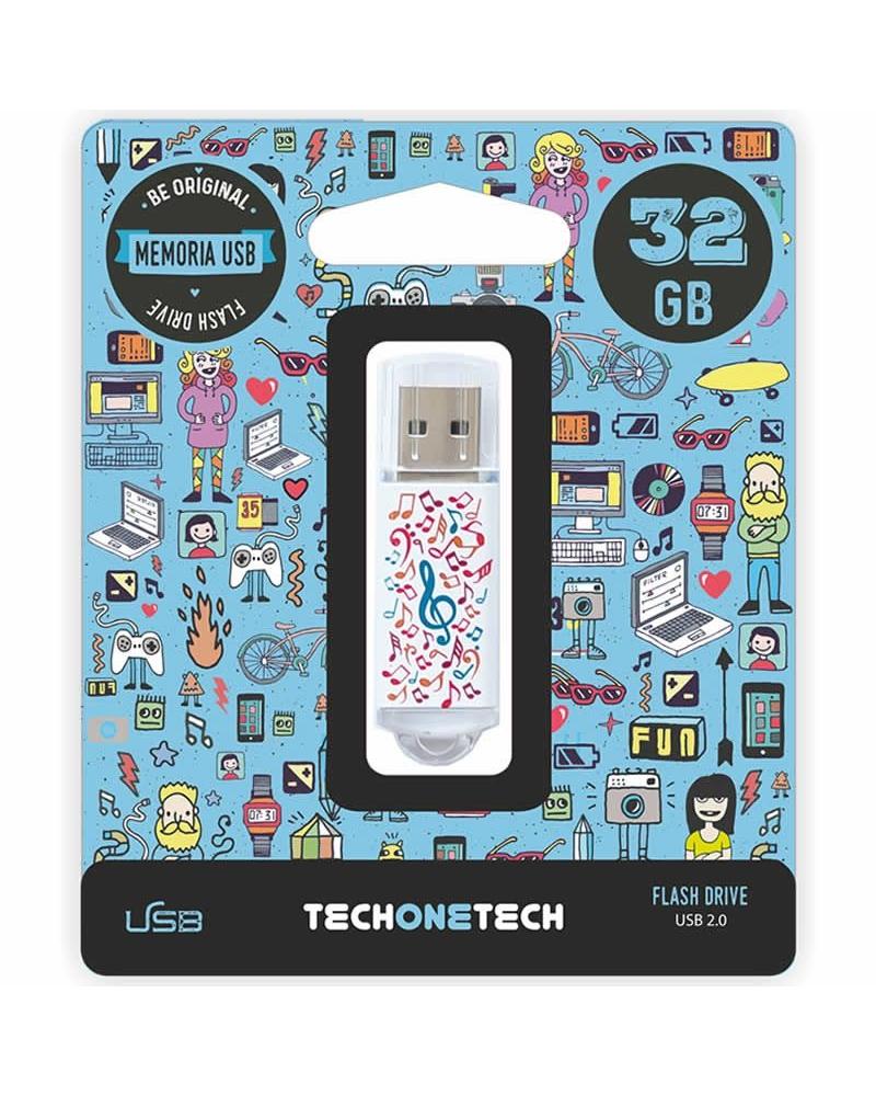 Pendrive 32GB Tech One Tech Music Dream USB 2.0 - Imagen 1