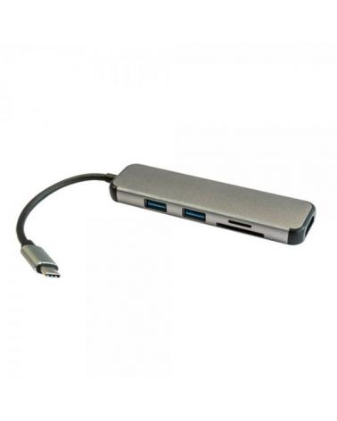 Hub USB 3GO HUB2UCRH/ 2 Puertos USB 3.0/ 1 HDMI/ Gris - Imagen 1