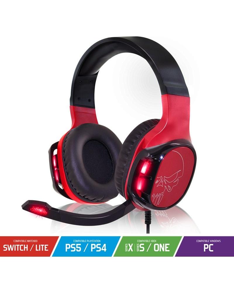 Auriculares Gaming con Micrófono Spirit of Gamer Elite-H60/ Jack 3.5/ USB 2.0/ Rojo - Imagen 1