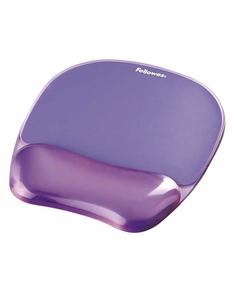 Alfombrilla Reposamuñecas Fellowes Gel Crystal/ 32 x 202 x 230 mm / Violeta - Imagen 1