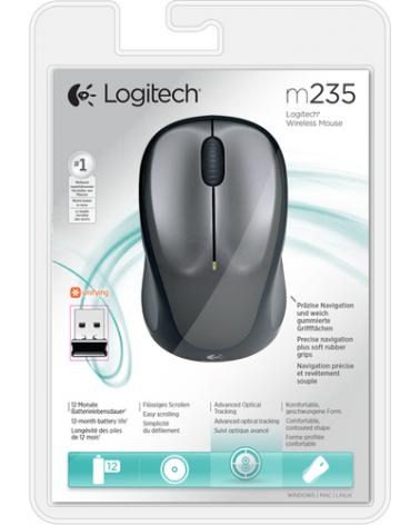 Ratón Inalámbrico Logitech M235/ Hasta 1000 DPI/ Gris - Imagen 3