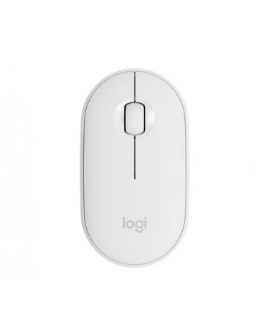 Ratón Inalámbrico por Bluetooth/ 2,4GHz Logitech Pebble M350/ Hasta 1000 DPI/ Blanco Crudo - Imagen 1