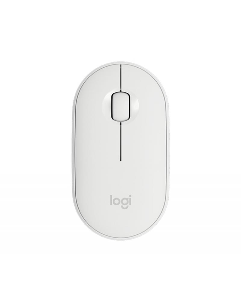 Ratón Inalámbrico por Bluetooth/ 2,4GHz Logitech Pebble M350/ Hasta 1000 DPI/ Blanco Crudo - Imagen 1