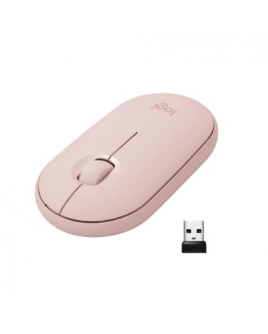 Ratón Inalámbrico por Bluetooth/ 2,4GHz Logitech Pebble M350/ Hasta 1000 DPI/ Rosa - Imagen 2
