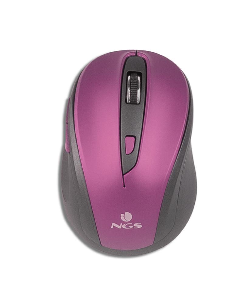 Ratón Inalámbrico NGS Evo Mute/ Hasta 1600 DPI/ Purpura - Imagen 1