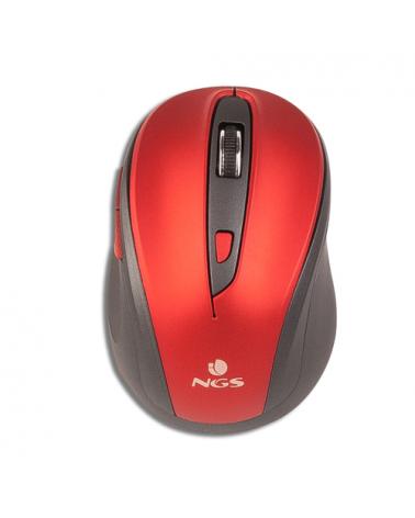 Ratón Inalámbrico NGS Evo Mute/ Hasta 1600 DPI/ Rojo - Imagen 1