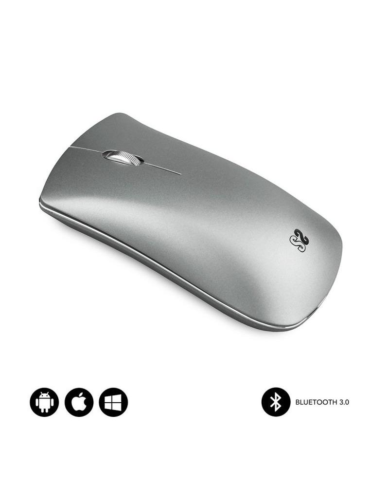 Ratón Inalámbrico por Bluetooth Subblim Elegant/ Hasta 1600 DPI/ Plata - Imagen 1