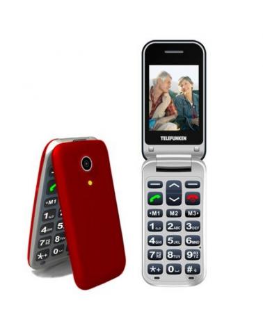 Teléfono Móvil Telefunken TM 210 para Personas Mayores/ Rojo Izy - Imagen 1